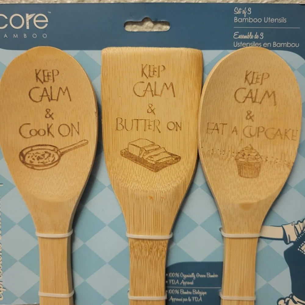 NWT Core Bamboo Set of 3 Bamboo Utensils